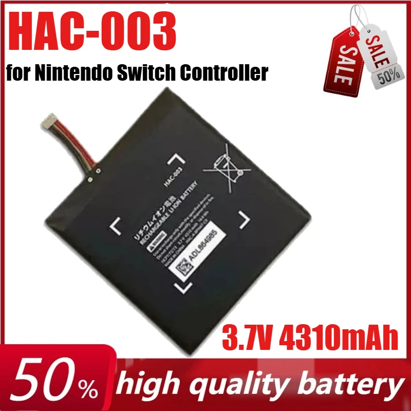 

HAC-003 3.7V 16Wh 4310mAh Rechargeable Battery Pack for Nintendo Switch Controller