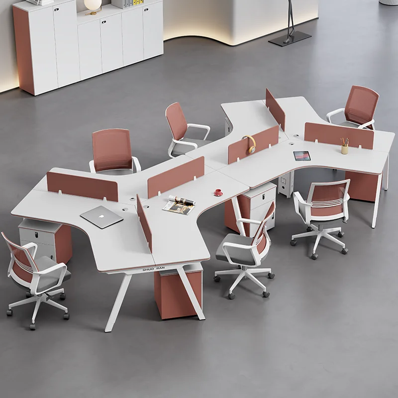 مكتب تنفيذي خشبي قوي مصمم بني فاخر مكاتب كمبيوتر واقفة حديثة كبيرة مكتب Scrivania Ufficio Mesa #3