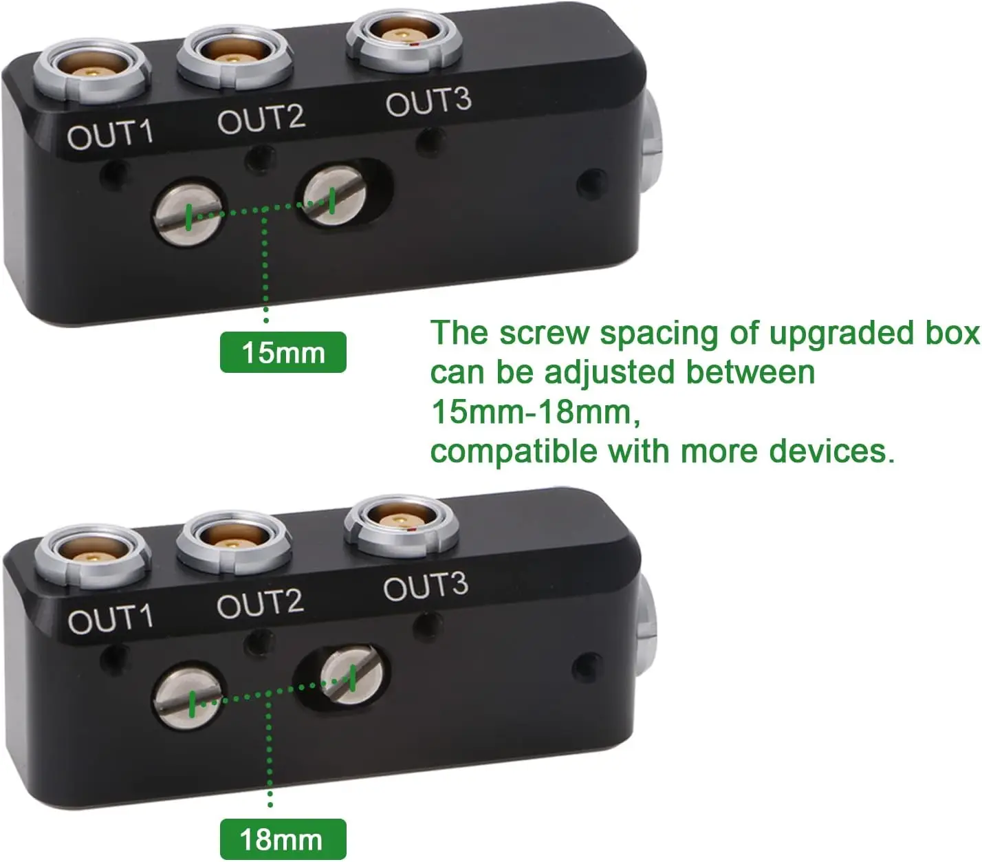 كابلات ألفين 4 × 2 دبوس كابل مقسم 1 في 3 مخرج لـ ARRI Alexa Steadicam Teradek SmallHD