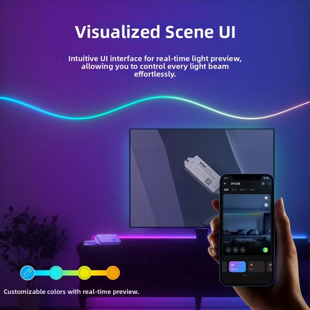 Bluetooth Mesh Network LED Controller Group Sync 1-5CH SP321E SP323E SP325E SP328E Single Color CCT RGB RGBW RGBCCT SPI RGB