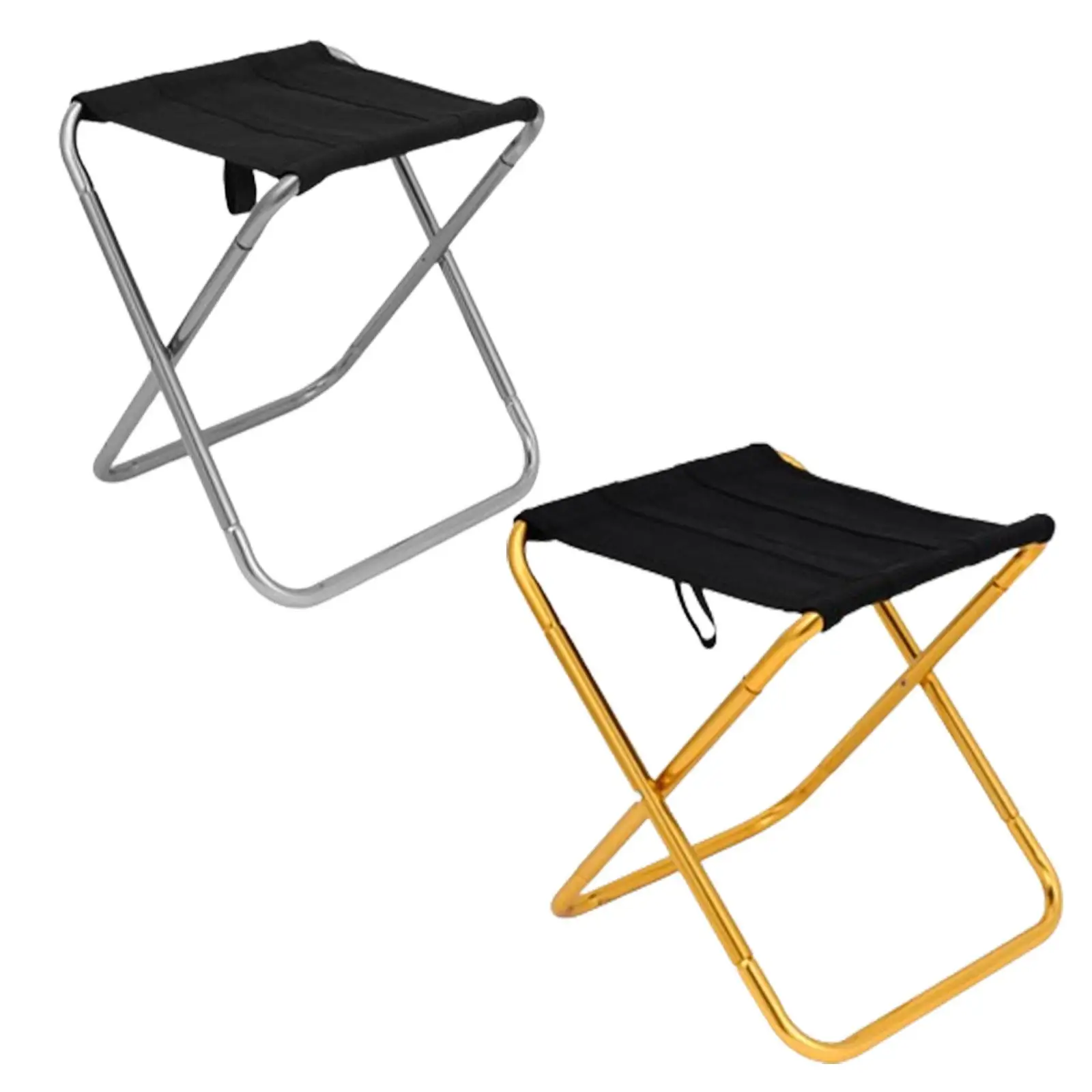 Outdoor Folding Stool Footstool Aluminum Alloy Oxford Cloth Folded Camping Stool for Yard Garden Gardens Sports Events Beach