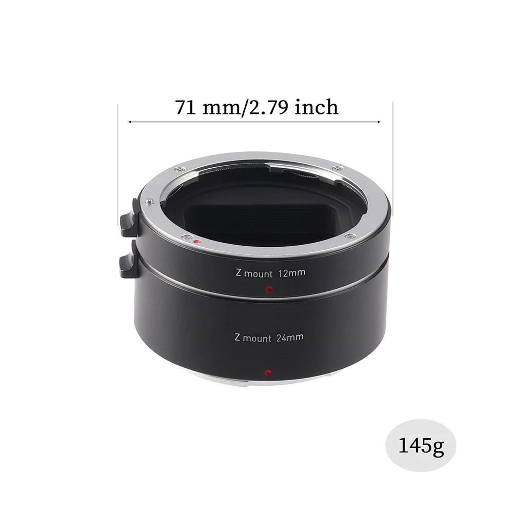 FOTGA Macro Extension Tube Nikon Z-mount AF Auto Focus  Lens Adapter Ring (12mm+24mm) Adjust for Nikon Z mount Camera Z6 Z7 Z50
