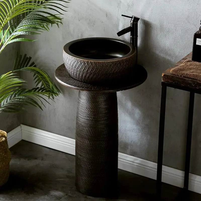 Column sink, industrial washbasin, integrated column sink, single hole, outdoor courtyard, hotel balcony, rectangle