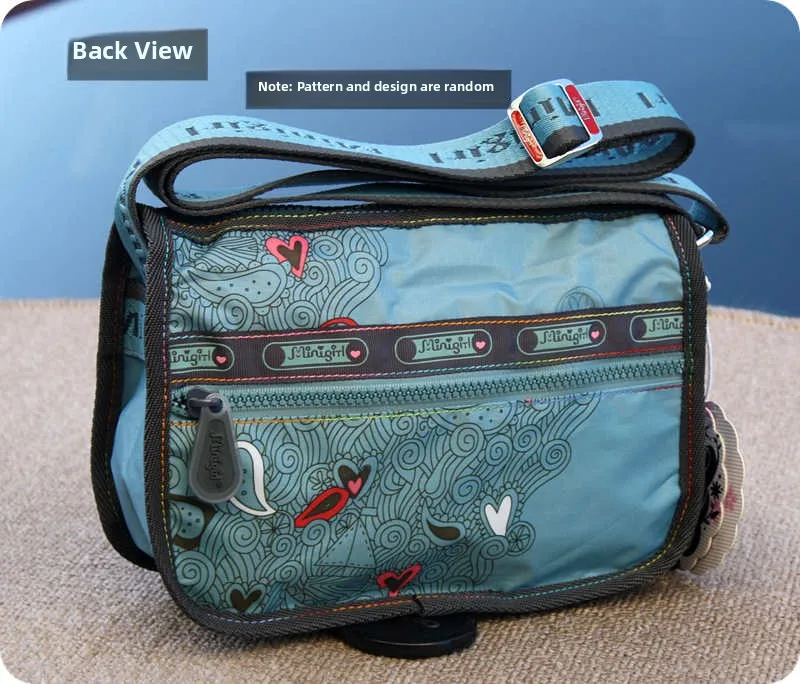 

Lightweight Waterproof Nylon Crossbody Bag for Girls Casual Sle Square Bag Floral Pattern Cartoon Sle Soft oulder Bag