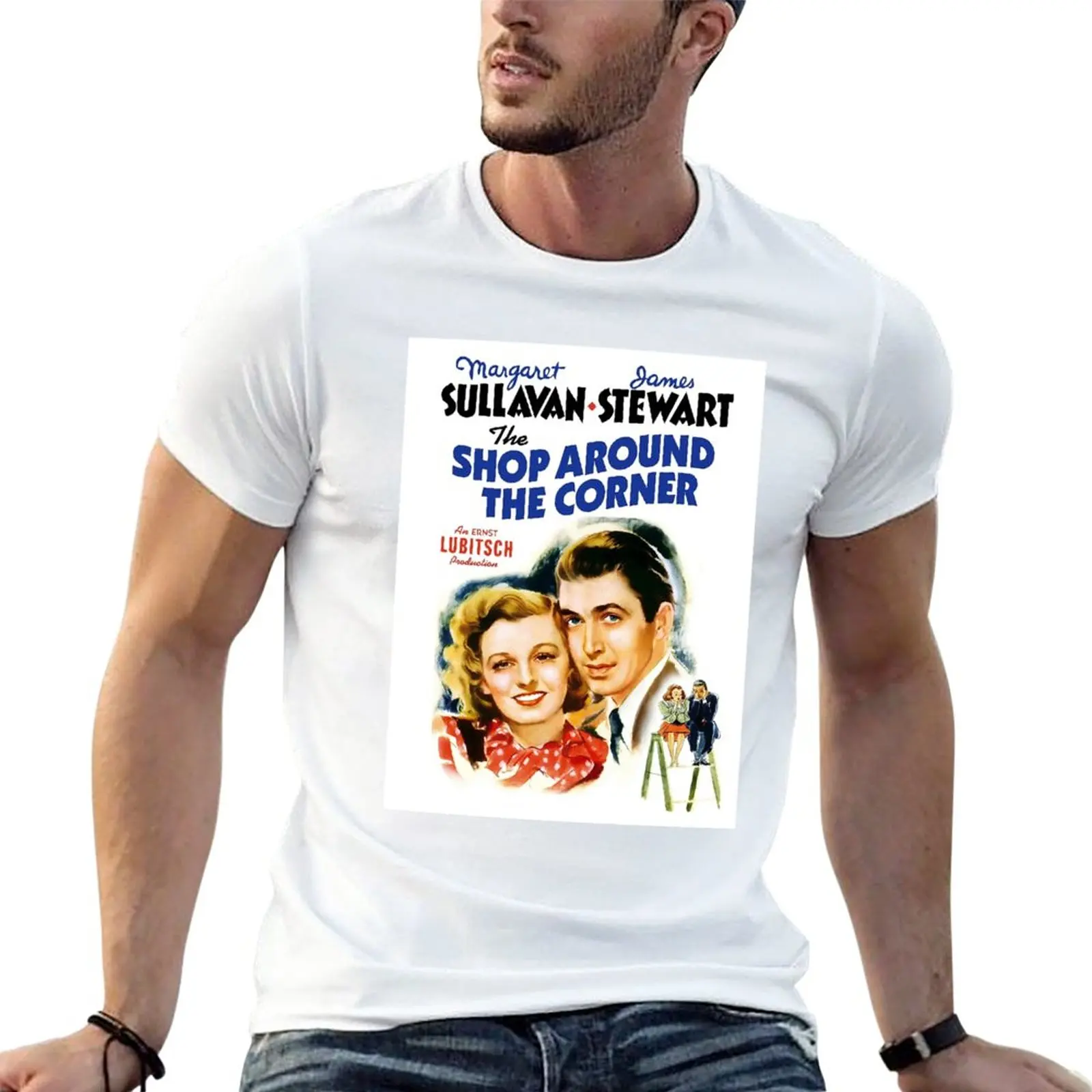 

New Shop Around The Corner - vintage film poster Photographic Print T-Shirt vintage clothes tees plain white t shirts men