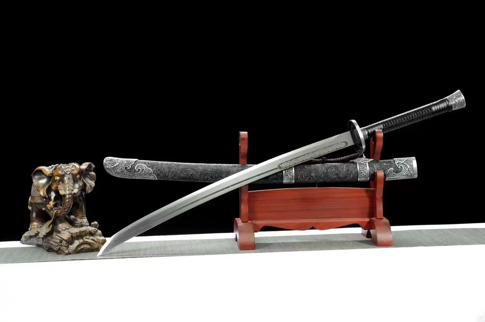 Chinese Kungfu Battle Sword,Brotherhood Plum Blossom Sword,Real Multi Refined Extreme Manganese Steel Blade,Unsharp