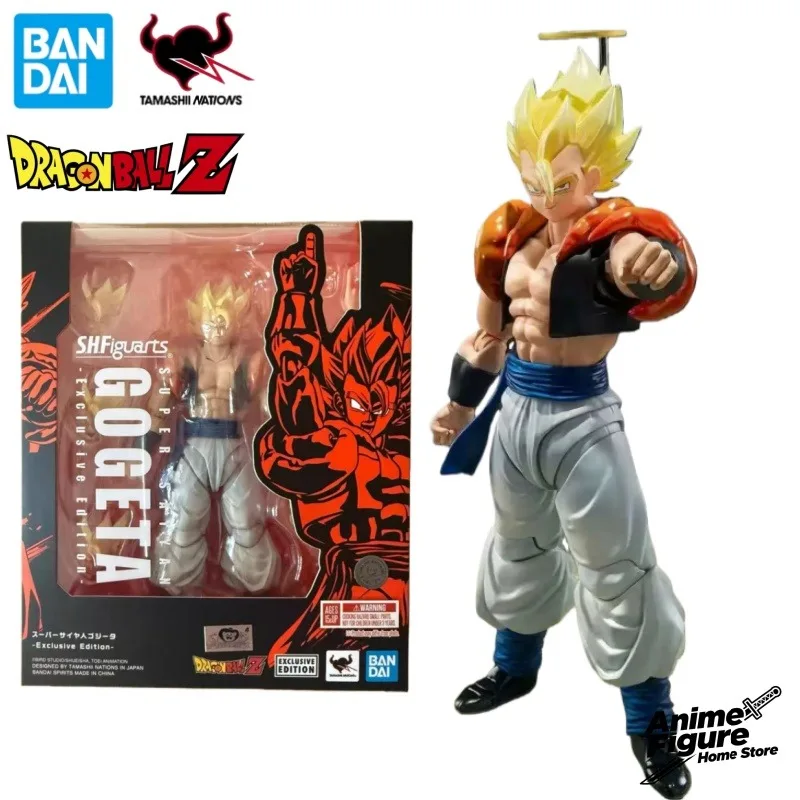 

100% оригинал в наличии Bandai Dragon Ball Z SHF Super Saiyan Gogeta, эксклюзивная версия, аниме-персонаж, игрушка, модель, коллекция подарков