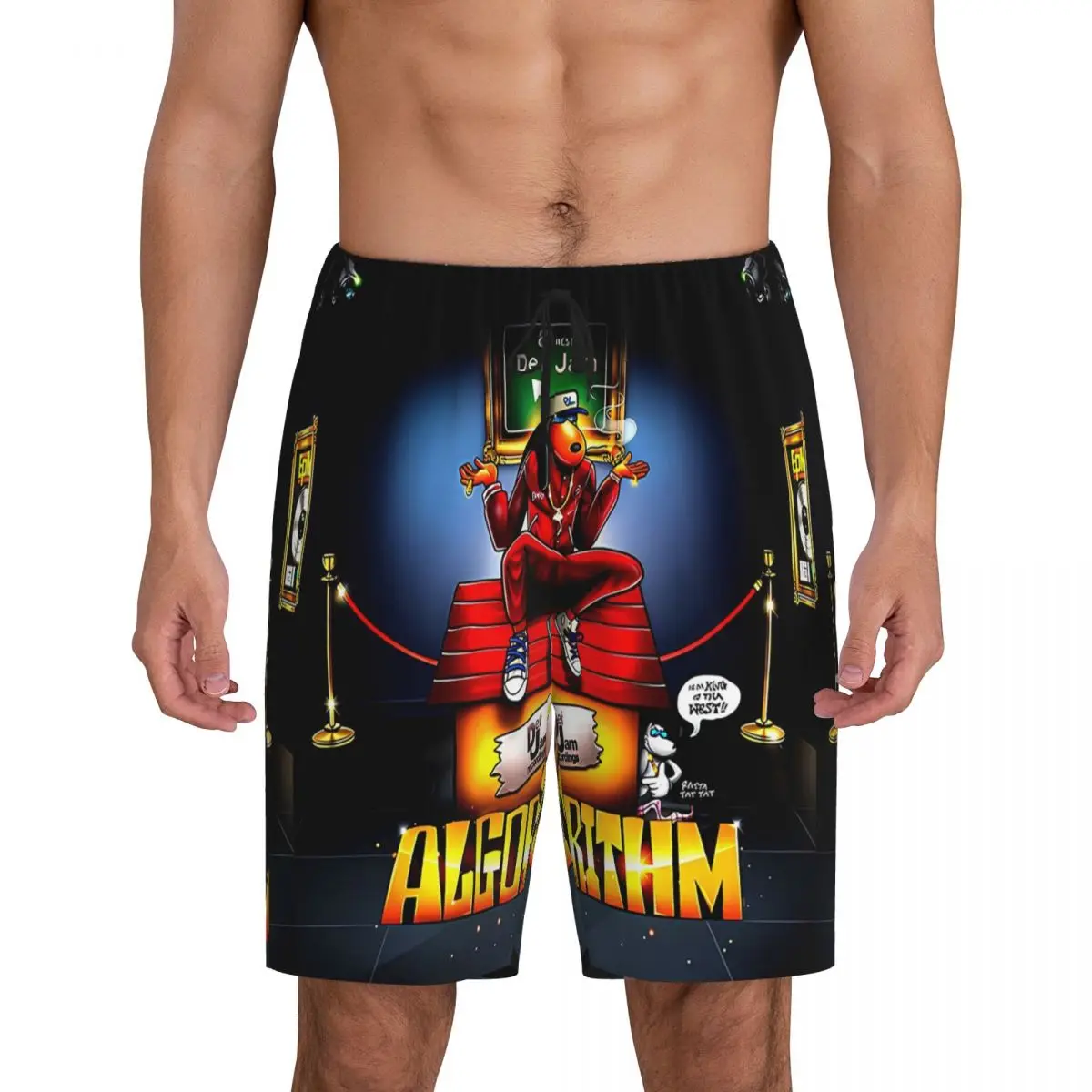 

Мужские пижамные шорты Custom Snoop Dogg Doggystyle Music Rapper для сна и отдыха