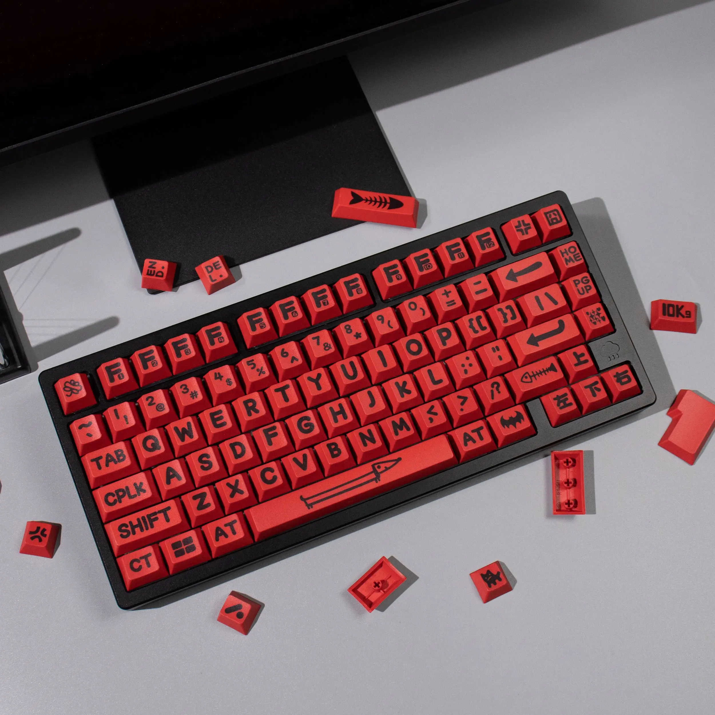 Dierenfeest Rode R2 Keycap 142key Cherry Profiel Pbt Thermisch Sublimatie Mechanisch Toetsenbord Gepersonaliseerde Keycaps