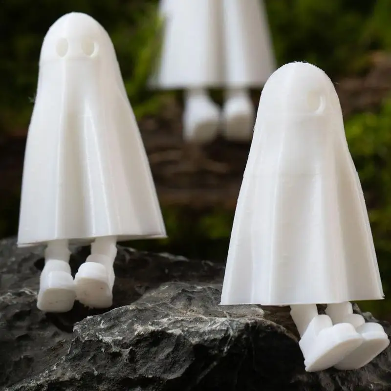 3D-Printed Ghost With Legs Standing Ghost Halloween Decorations With Legs Home Display Collectible Figurine For Tabletop Garden