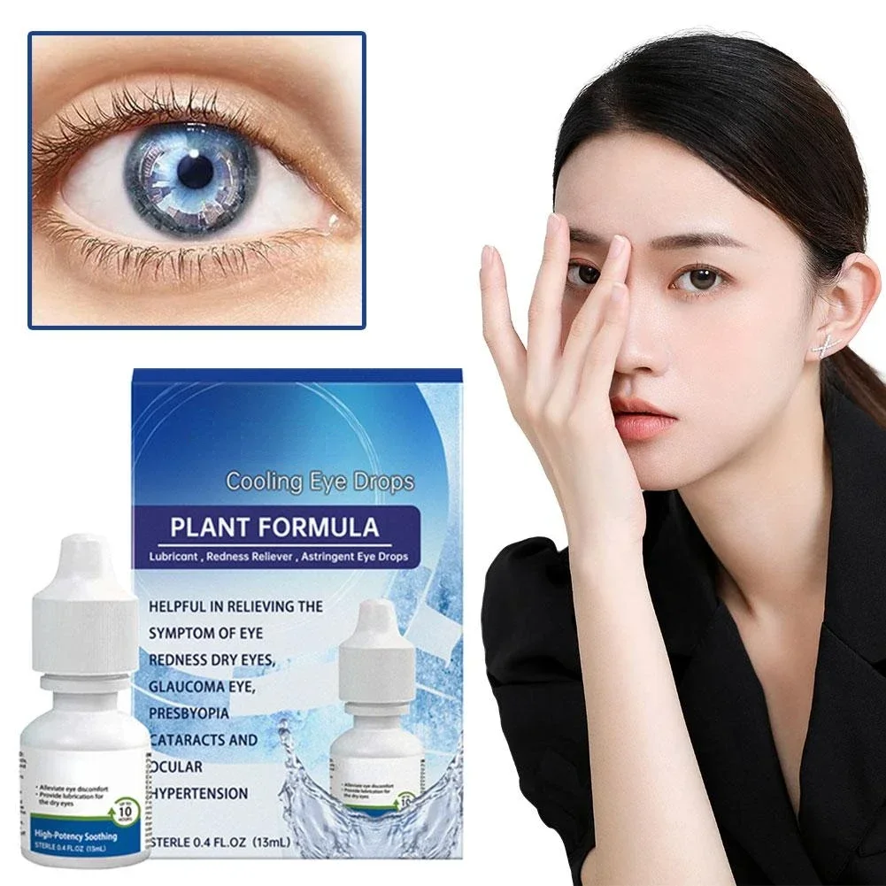 13ml Cooling Eye Drops Lubricating Eye Drops For Dry Eyes Eyedrops Redness Relief Nursing Eye Fatigue