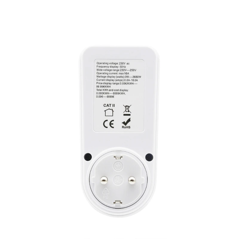 Protezioni dai sovraccarichi Misuratore potenza 16A Contatore costi energetici con display LCD 517A