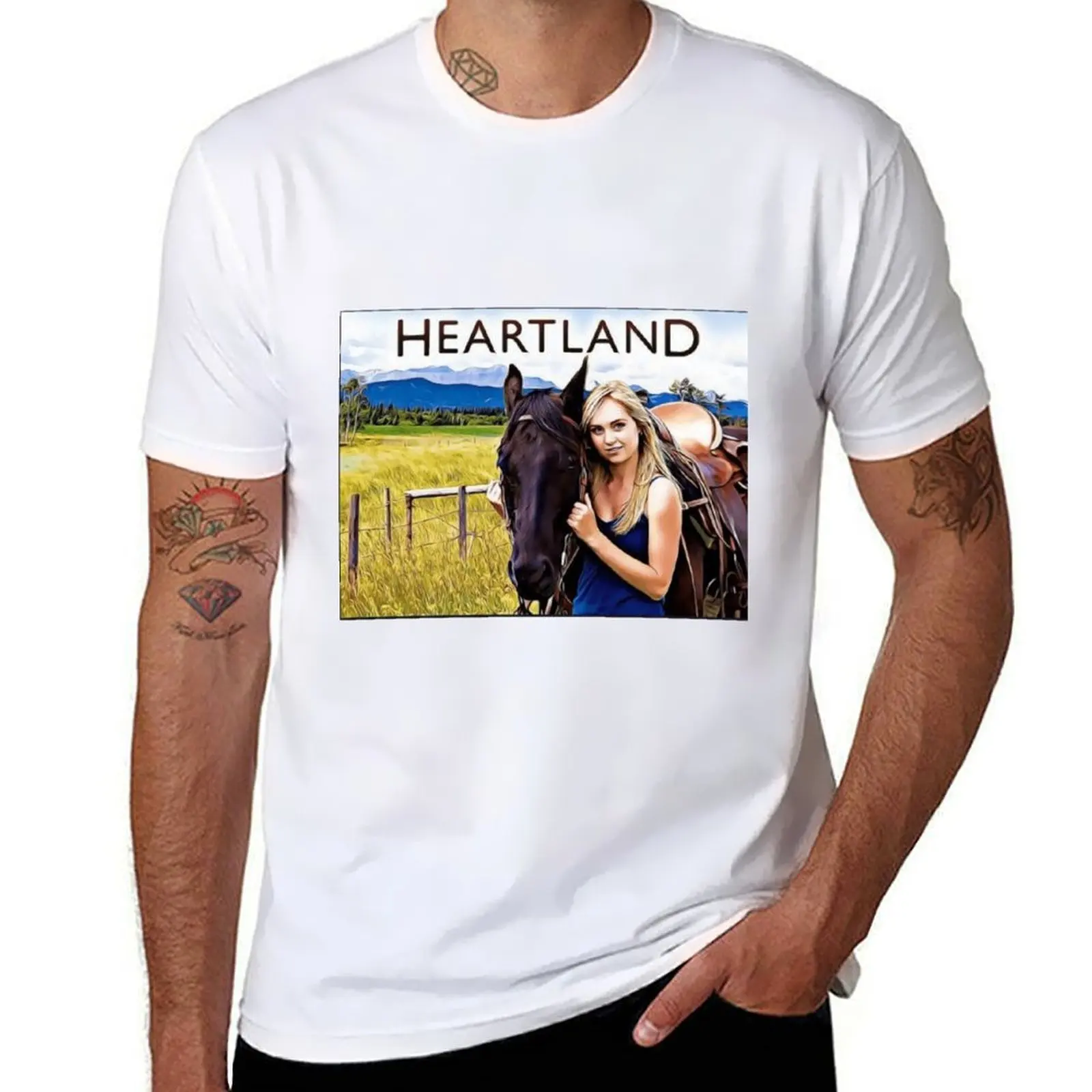 

Heartland Ranch T-Shirt t shirt man designer t shirts for man pack cotton T-Shirt