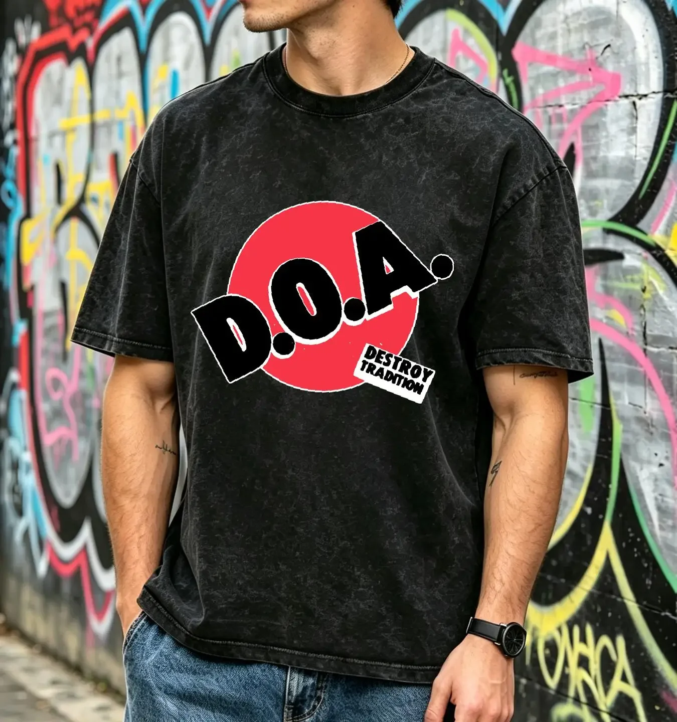 washed T Shirt Vintage 90s DOA Destroy Tradition Circle Jerks Adolescents Jello Biafra Dead Kennedys Governmant Issue vintage