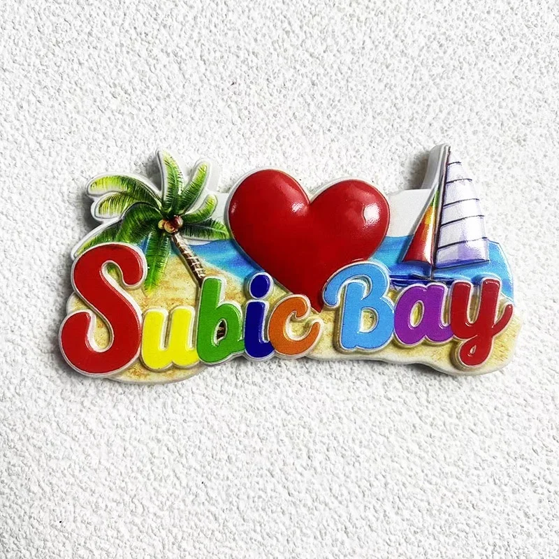 

Souvenirs from Subic Bay, Philippines, Beach Scenery, 3D Magnetic Refrigerator Magnet, Kitchen Decoration