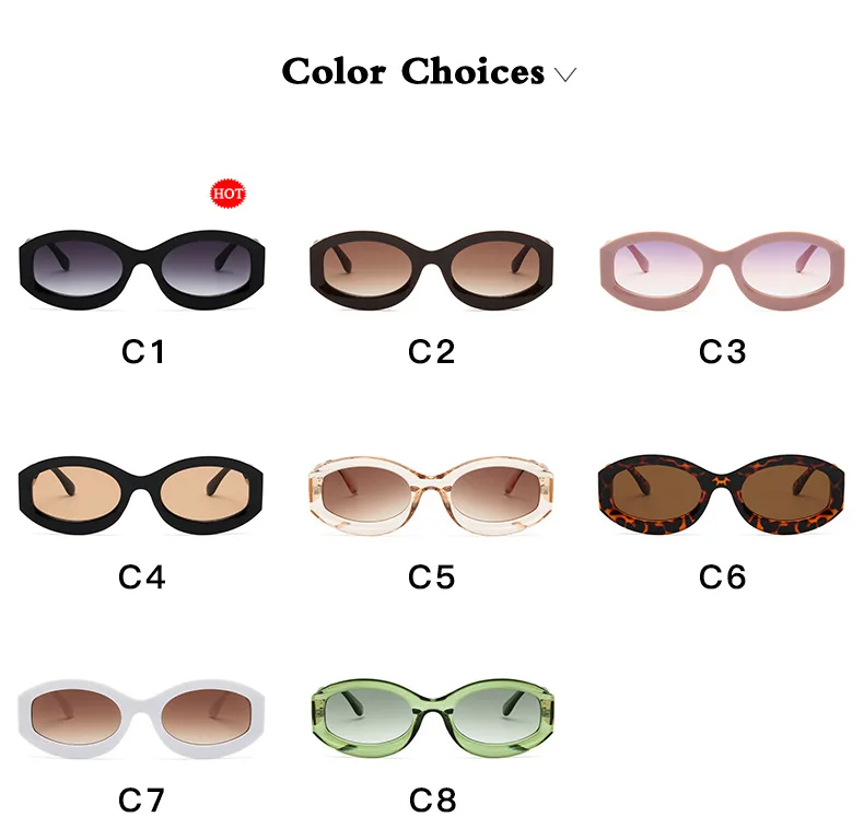 Vintage Ovale Sonnenbrille Frauen Marke Designer Brille Frauen/Männer Cateye Retro Brillen Frauen Vintage Lentes – Detail 5