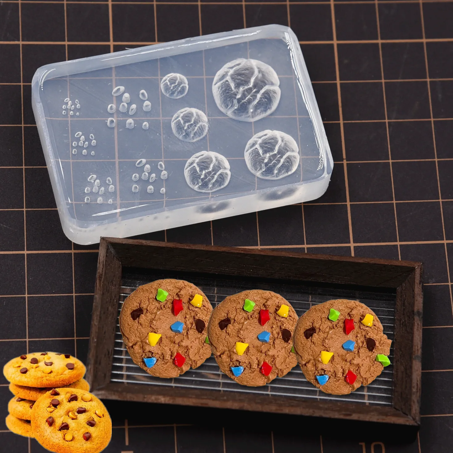 

Mini Cute Chocolate Biscuit Silicone Molds Pottery Clay Handicraft DIY tools