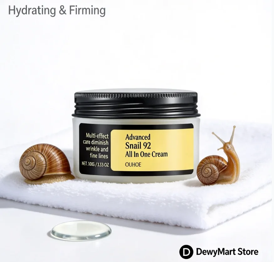 OUHOE Snail All In One Cream, Facial Hydrating & Moisturizing Skin Care Cream for Soft and Supple Skin