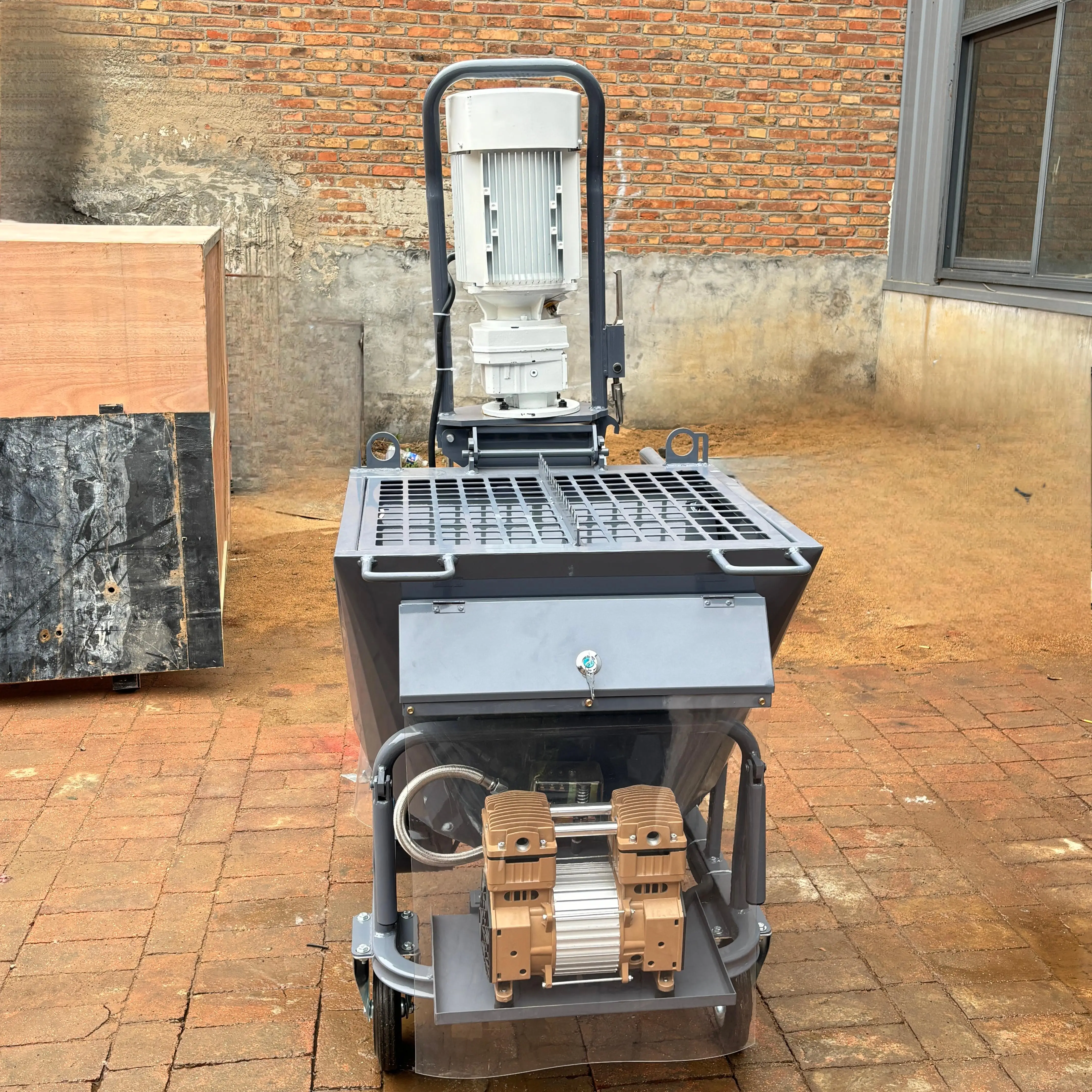 Electric Mortar Spraying Machine M6 M9 for Putty Gypsum Plaster Rendering