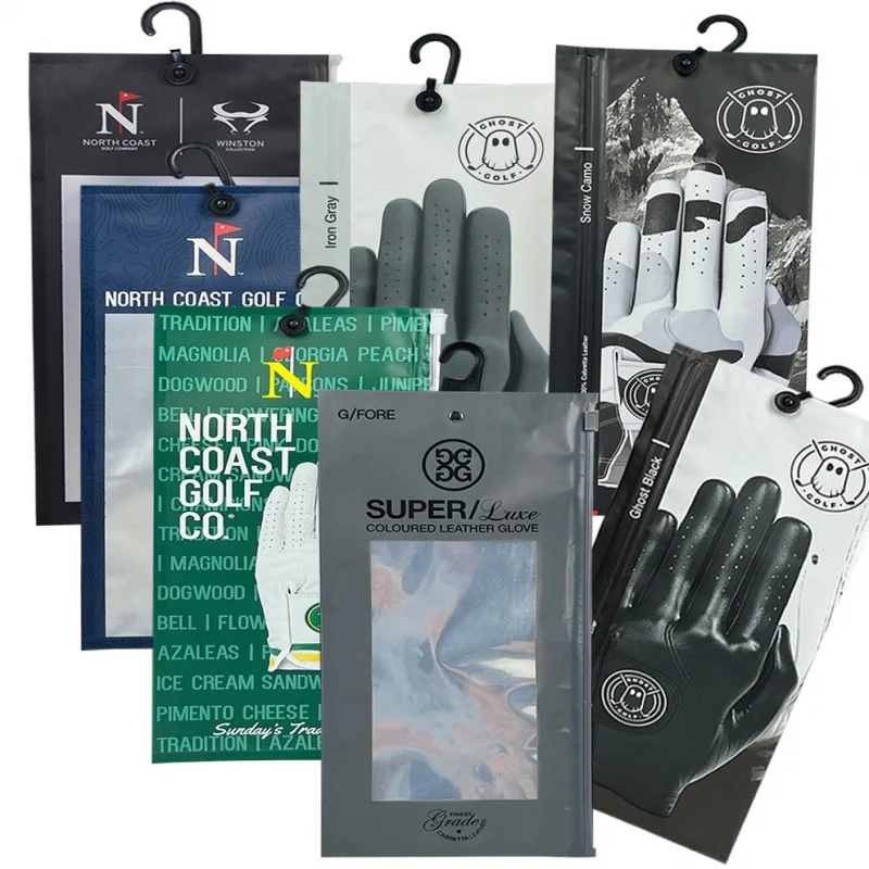 

2025customized. digital printing high quality custom packaging gloves plastic bags with zipper and window