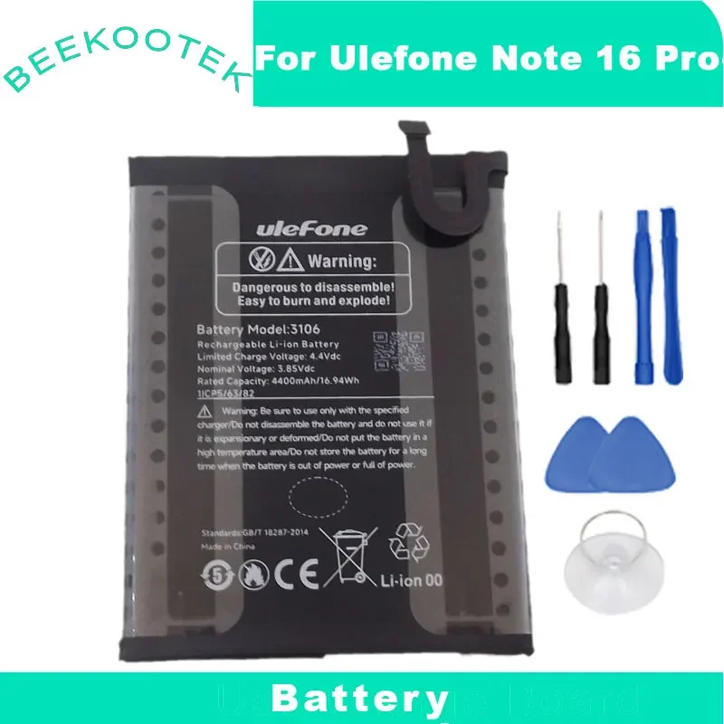New Original Ulefone Note 16 Pro Battery Inner Built Cell Phone Battery Accessories Parts For Ulefone Note 16 Pro Smart Phone
