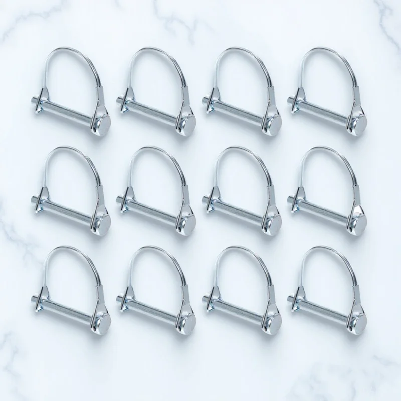 

12 шт., предохранительный штифт, высокопрочная углеродистая сталь для сельского хозяйства, садового оборудования, быстроразъемная муфта для прицепа