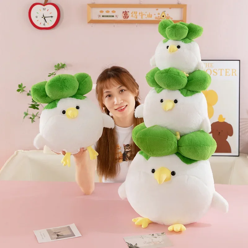 かわいいぬいぐるみ、かわいいニンニク鳥のぬいぐるみ、大きなサイズの蔡吉ぬいぐるみ、子供の誕生日プレゼント、柔らかい詰め物の動物のぬいぐるみ