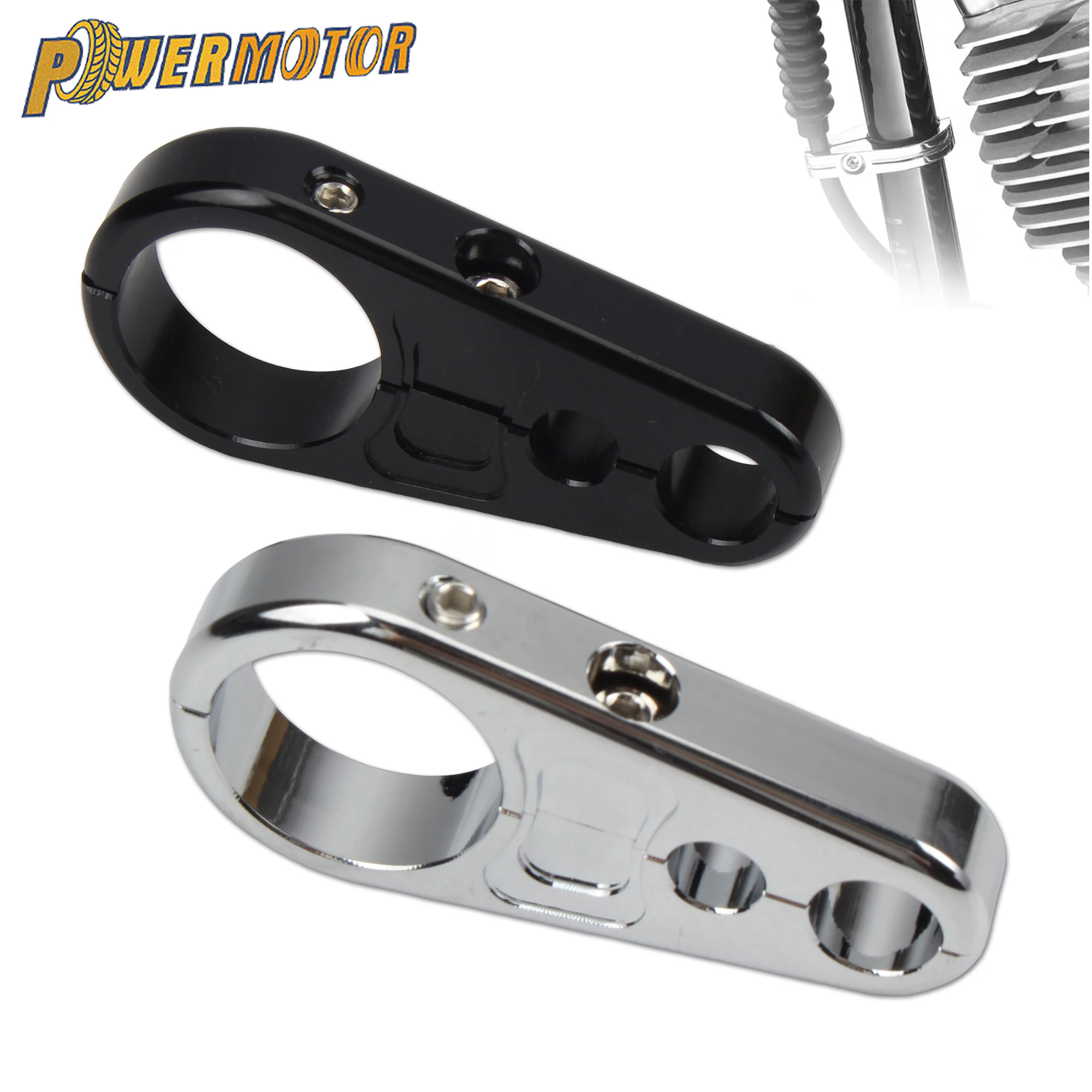

1" 25mm Motorcycle Frame Handlebar Clutch Cable Brake Line Clamp Fixed Clips For Harley Dyna Sportster XL Cafe Racer Accessories