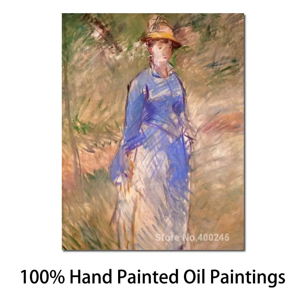 

Young Woman in The Garden Paintings by Edouard Manet Portrait Art High Quality Hand Painted