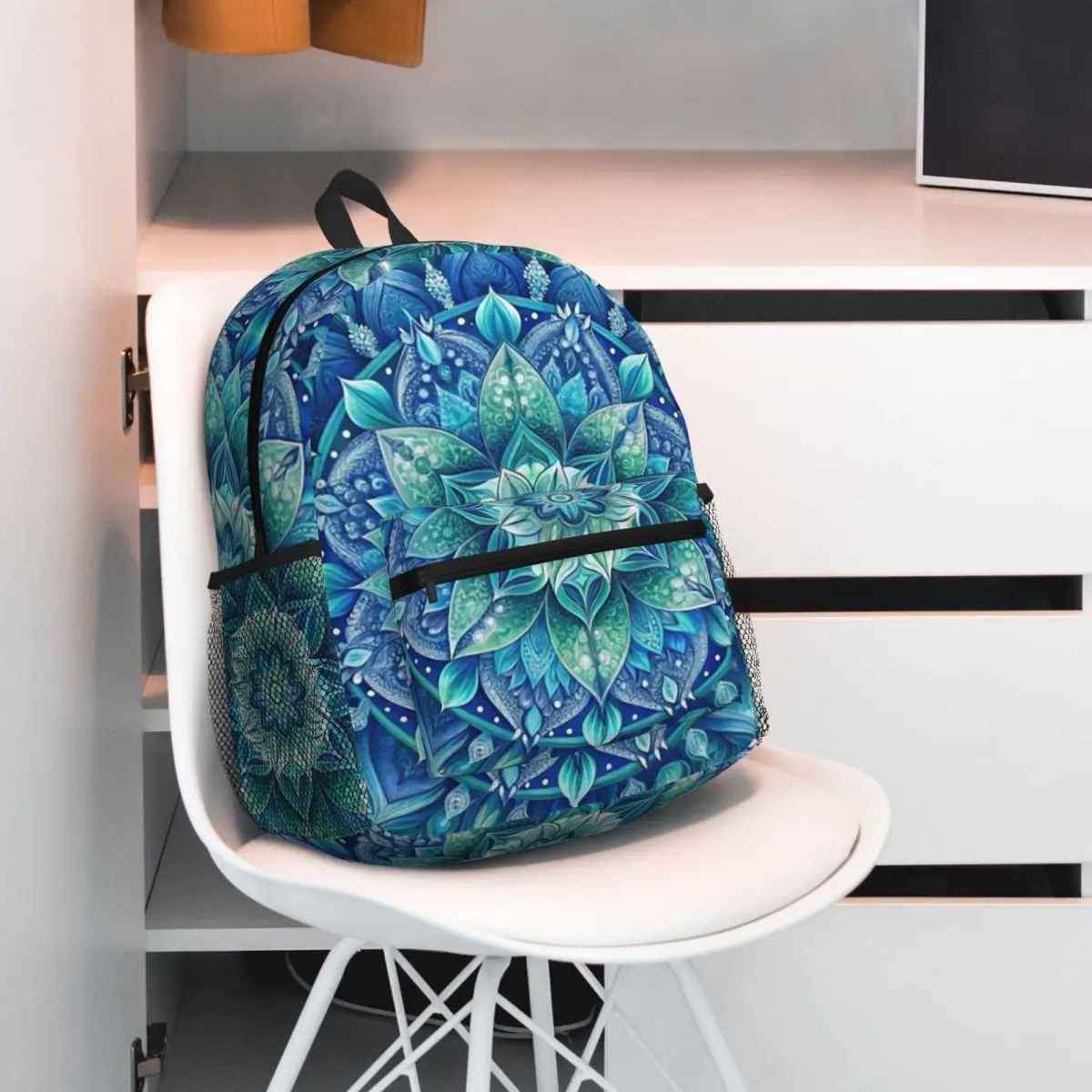 Bohemian Mandala Print Pattern Backpack Daypack Large Capacity Kids BookBag School Bag Shoulder Bags for Men Women