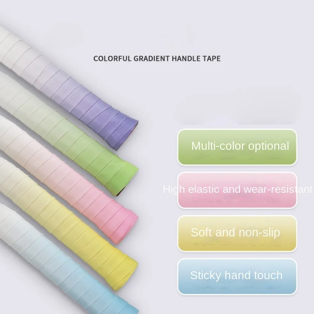 

New Sweatband Badminton Racket Handle Grip Gradient Non-slip Overgrip Tape Winding Tennis Racket Rubber Grip Racquet Supplies