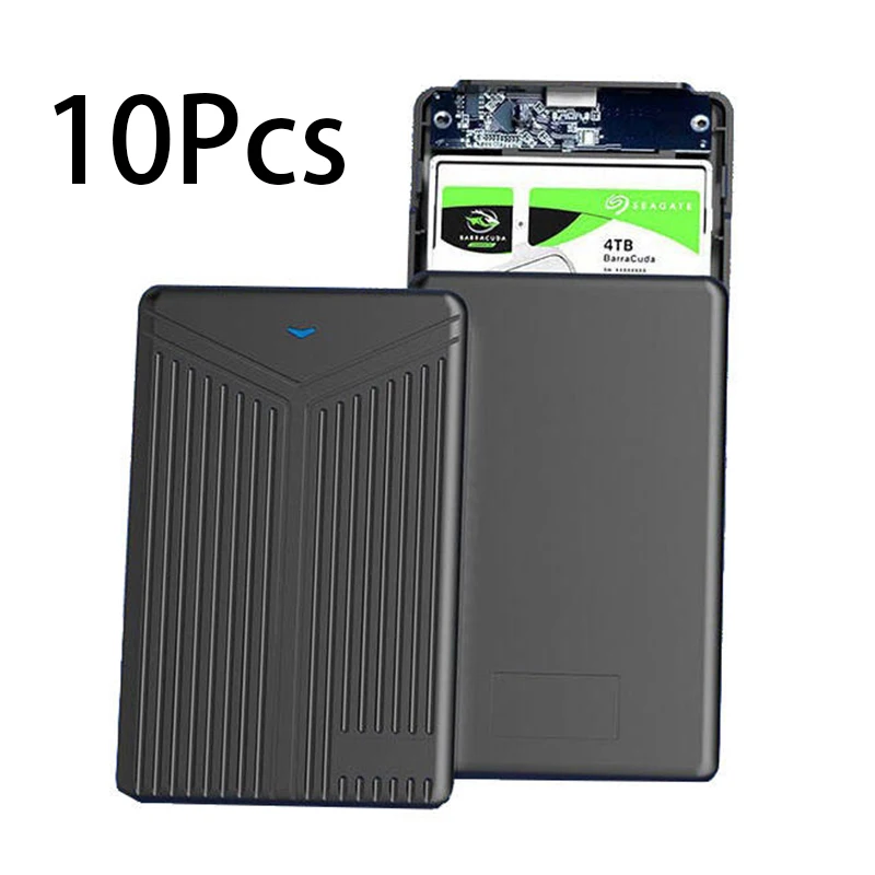 

10Pcs Portable 15mm Thickened USB3.0 Hard Drive Case Computer 2.5-inch SATA Mechanical Solid-state Mobile Hard Drive Case