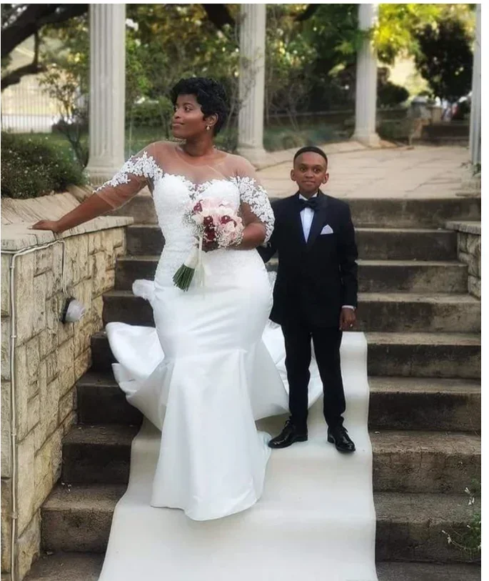 맞춤 제작된 화려한 레이스 웨딩드레스, 반팔 스윕 트레인 프린세스 베스티도 데 노비아 가든 컨트리 브라이덜 가운