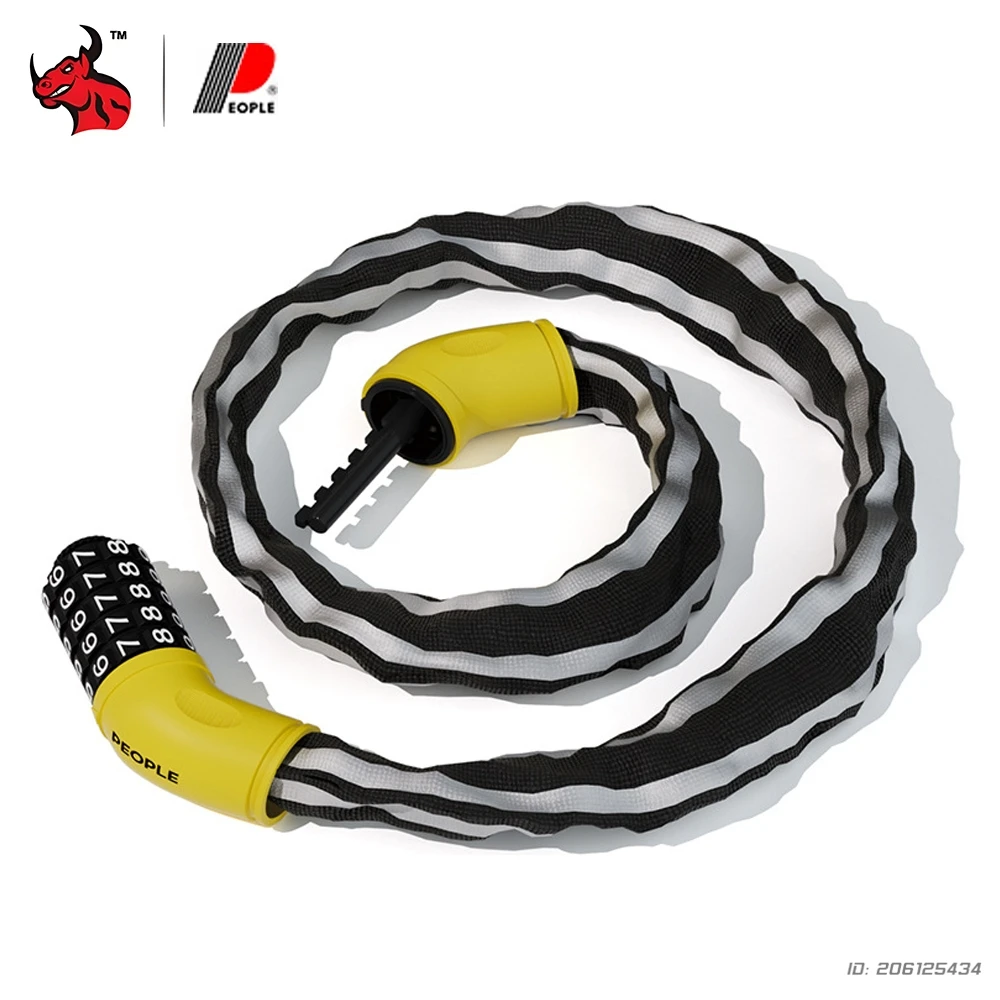 

Bike Lock Portable Password Reflective High Security Anti-Theft Cycling Chain Lock Bike Accessories Road Bicycle Padlock 100CM