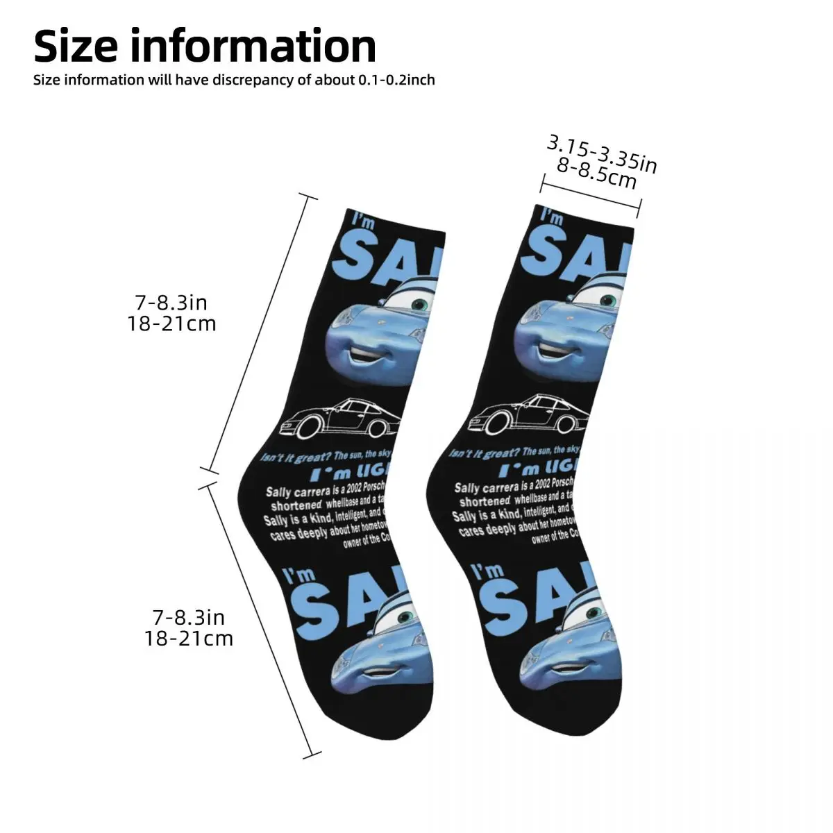 Vintage Cars Sally Socks Men Women Fashion Lightning Mcqueen Socks High Quality Spring Summer Autumn Winter Stockings Gifts