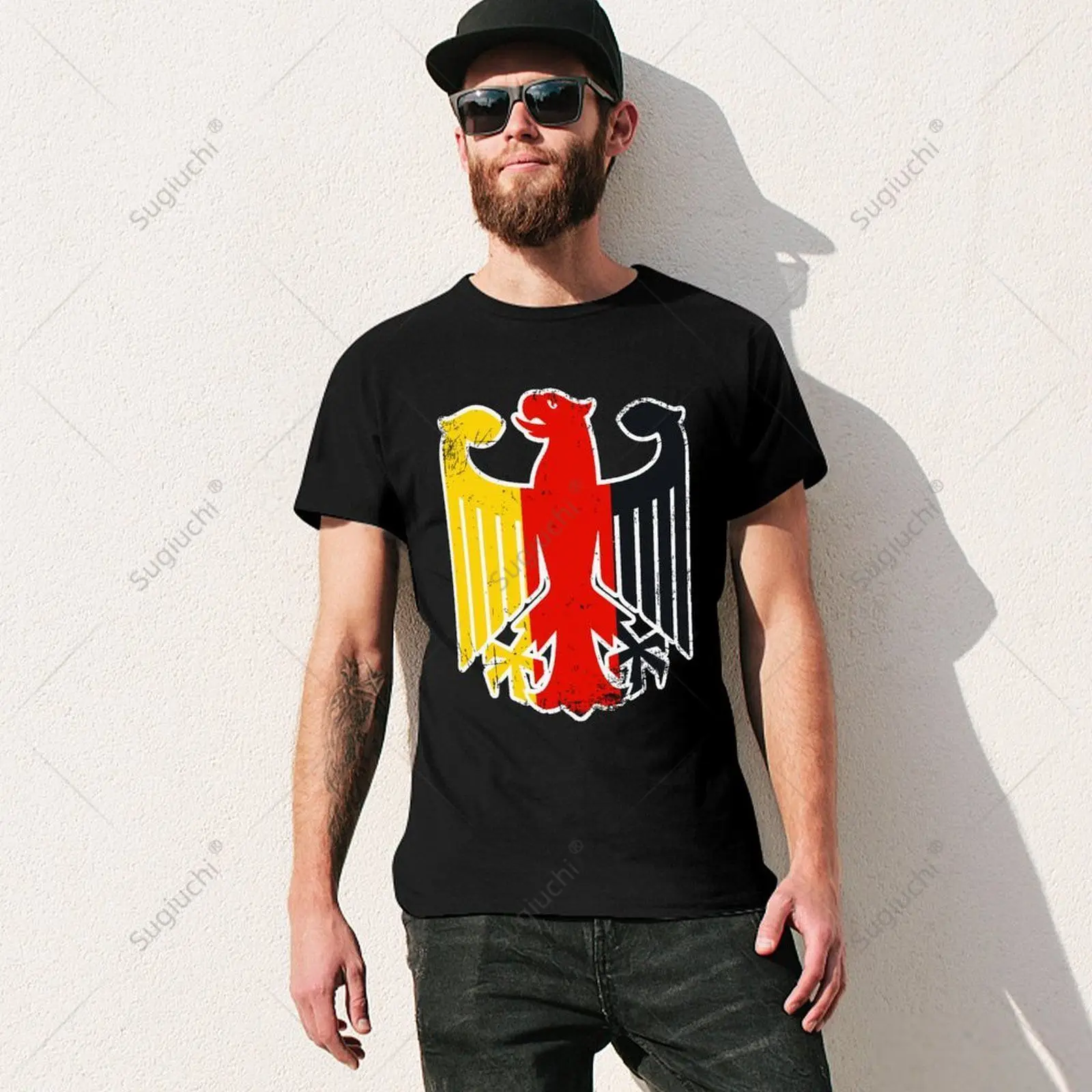 Unisex Men German Flag German Eagle Tshirt Tees T Shirts Women Boys 100% Cotton T-Shirt