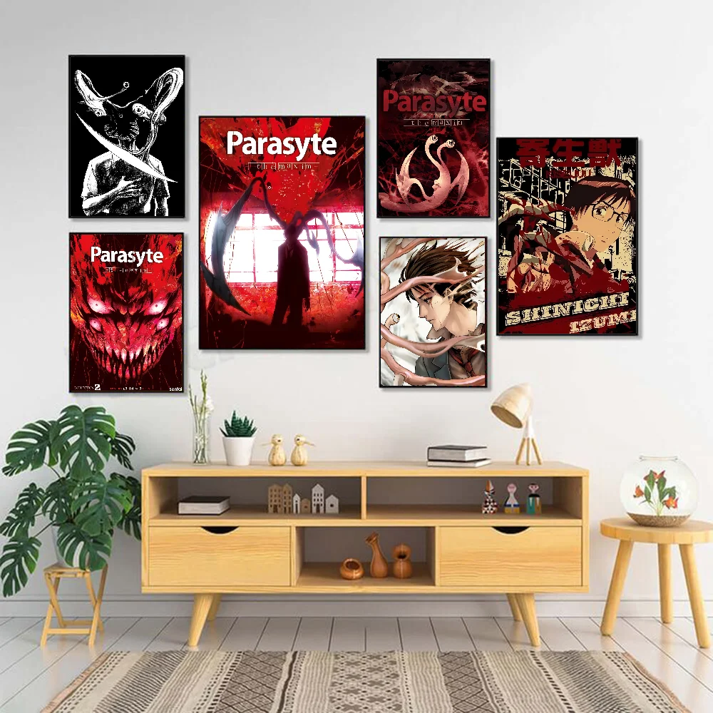 Anime P-Parasite The Maxim Poster Waterproof Wall Art High Quality Print Movie Posters For Living Bedroom Retro Room Decor Gift