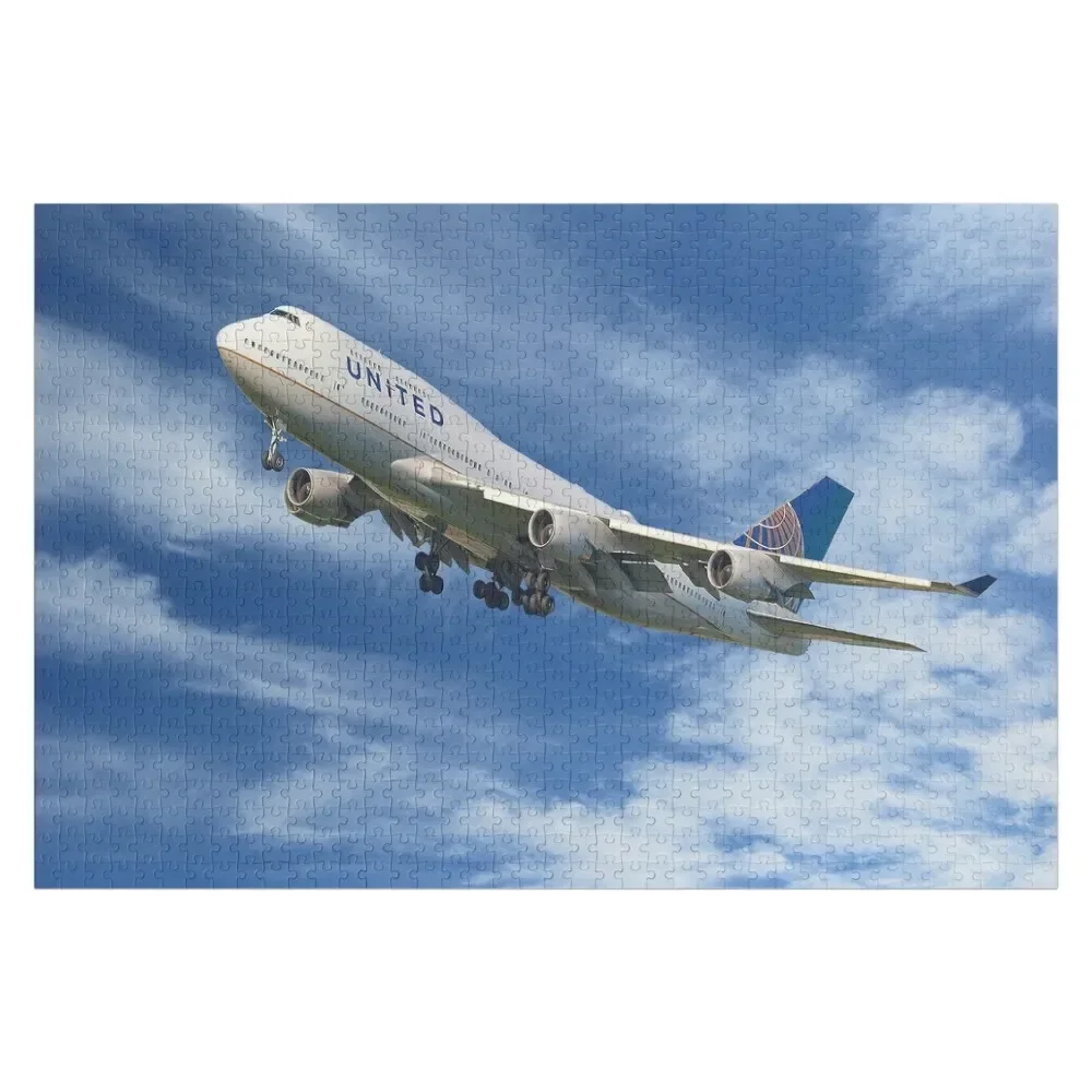 

United Airlines 747 Jigsaw Puzzle Personalized Gift Christmas Toys Puzzle