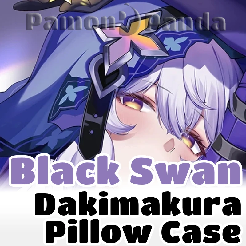 Black Swan Dakimakura Honkai Star Rail Game Hugging Pillow Case Full Body Cushion Cover Pillowcase Home Bedding Decor CYTM131