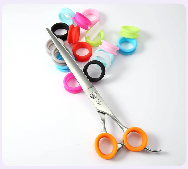 Fenice Pet Scissors Silicone Finger Rings Imported Soft Finger Non Slip Ring Beautician Finger Set Ultra Soft and Comfortable