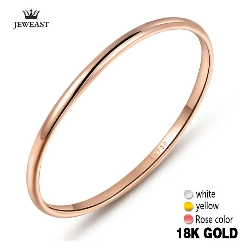 

18k Gold Women Rings Beautiful Exquisite Smooth Classic Real 750 Solid Rose Yellow Girl Gift Party Good Nice New Hot