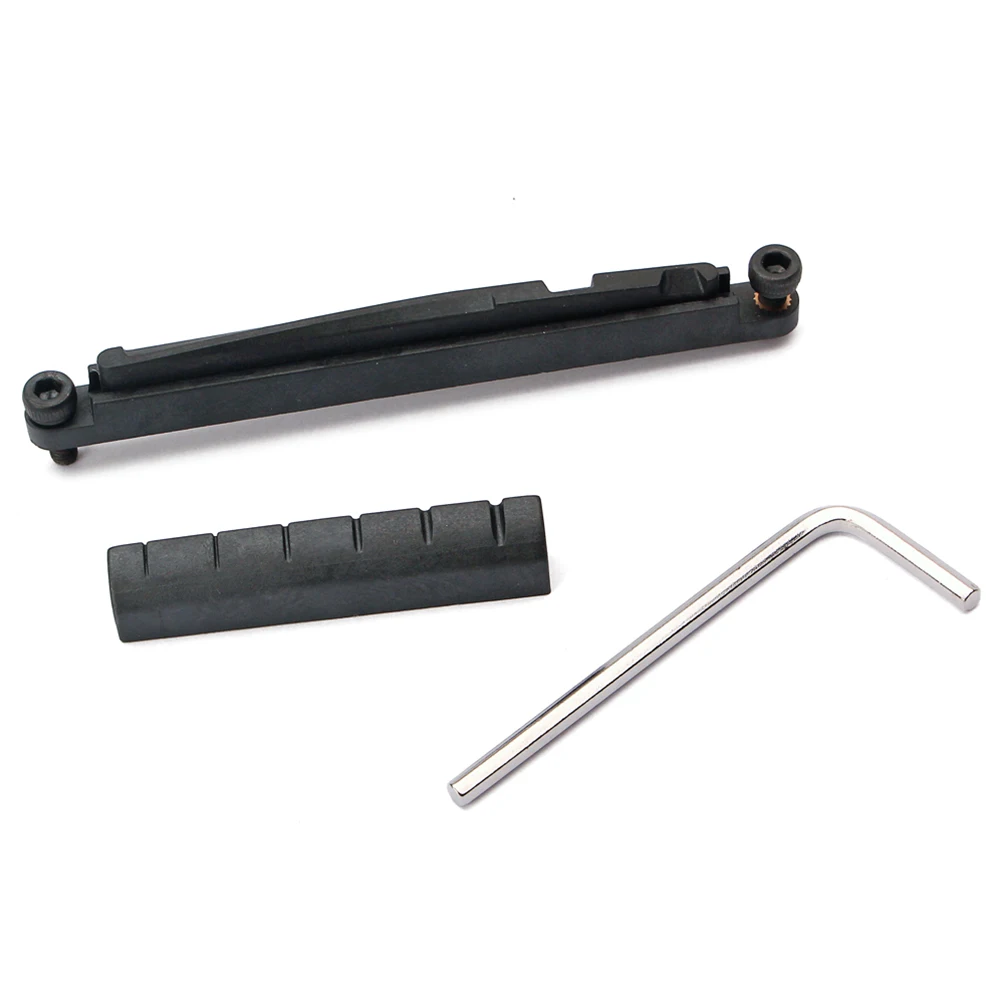 

Guitar Parts Set 81mm Rail 6mm Height Upper Nut Lower Nut 43mm Length Saddle Bridge Replacement Accessories Driver