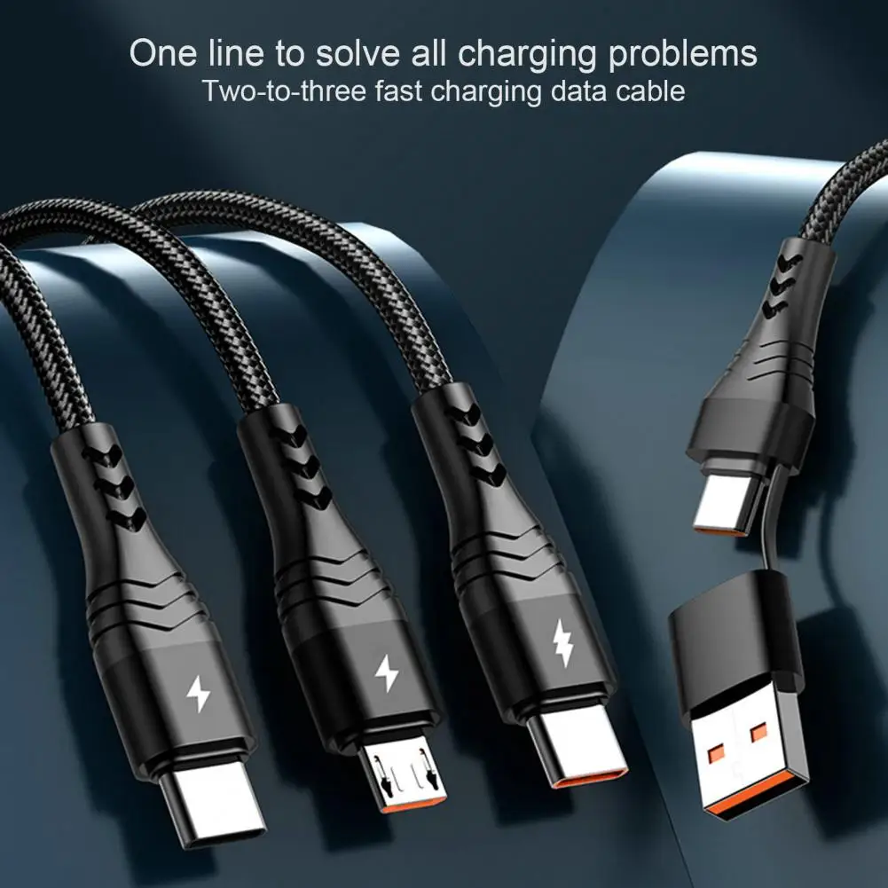 

Data Line Convenient Six Connectors Plug Play Six-In-One USB Type-C Charging Cable