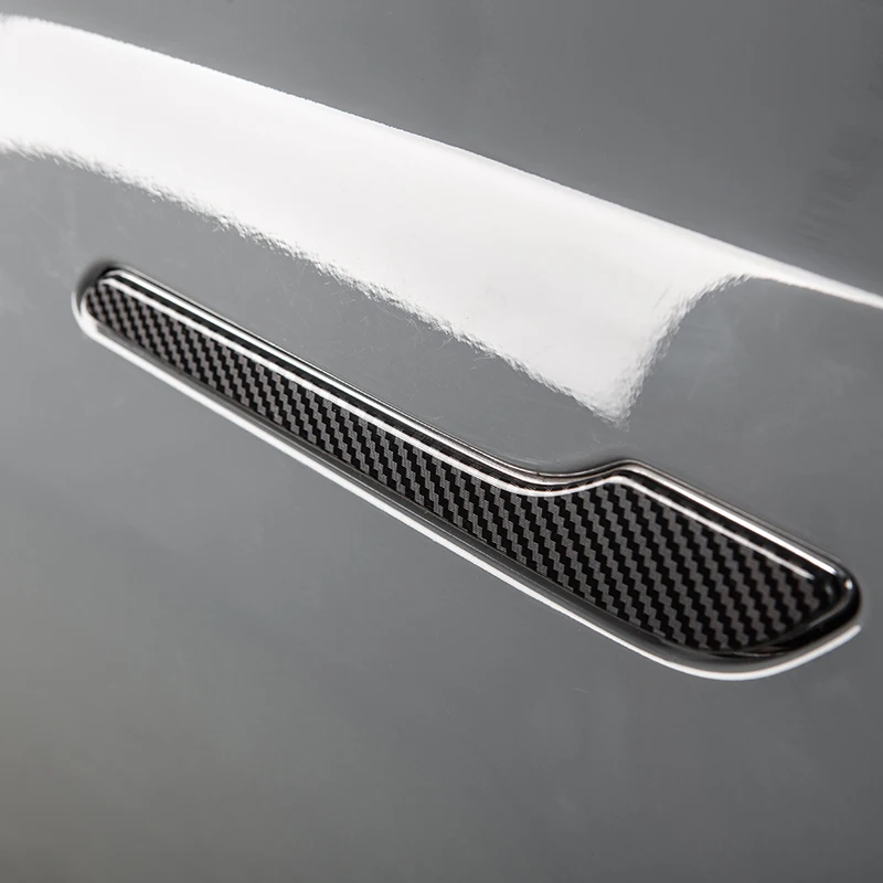 Car Door Handle Wrap Cover Decorative Stickers Anti-scratch For Tesla Model 3 Y ABS Protector Sticker Type Paint White - view 5