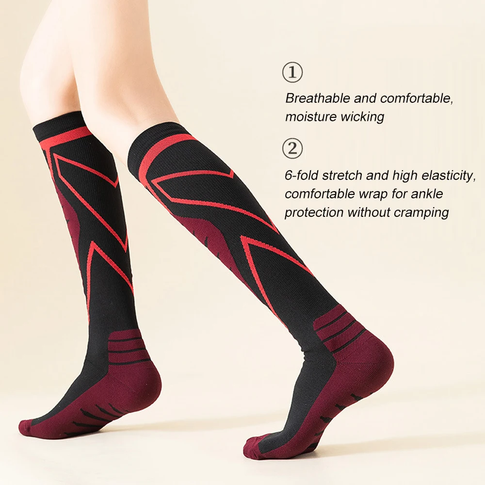 1 Pair Sports Calf Compression Sleeves Running Leg Compression Sleeve 20-30mmHg Compression Socks for Shin Splint for Men Women