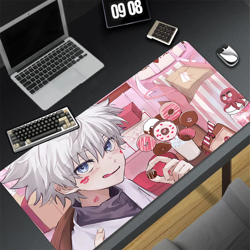 

Computer Gaming Accessories Mousepad Office PC Mouse Pad Keyboard Pad H-hunter x H-hunter Killua Desk Decoracion Anime Desk Mat