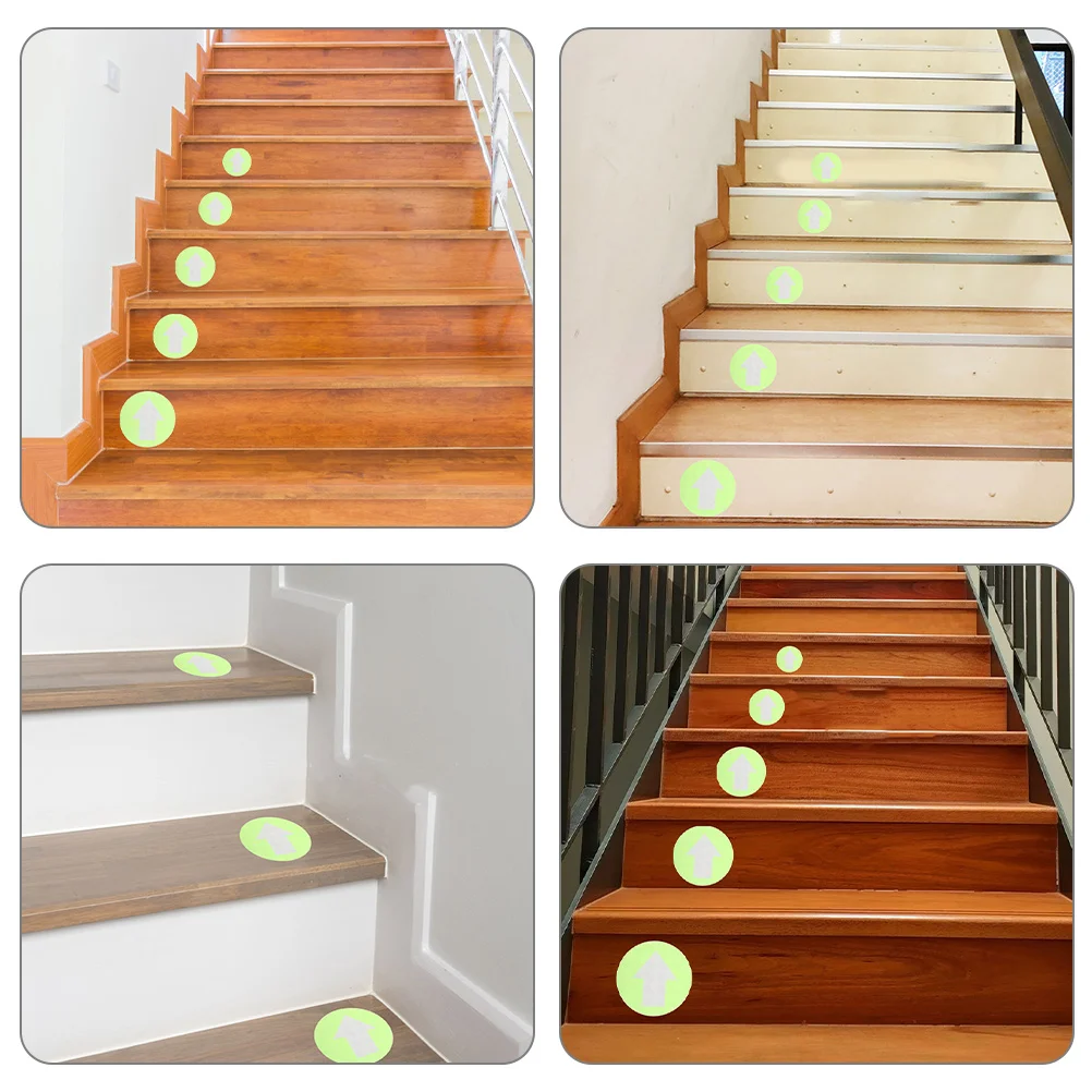 

5Pcs Fluorescent PVC Arrow Direction Signs Reflective Trail Markers for Outdoor Camping Stairway Guidance Trail Markers