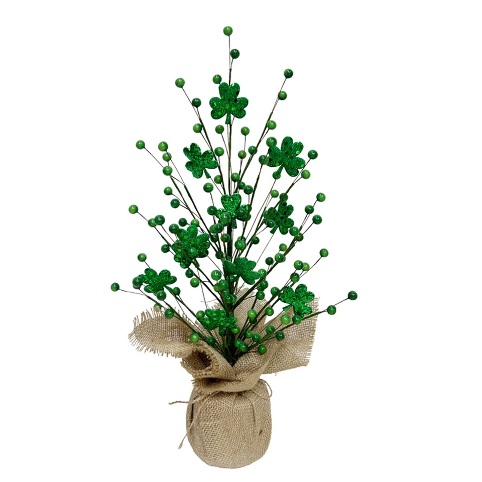 Lucky Clover Shamrock Artificial Plant Table Decor
