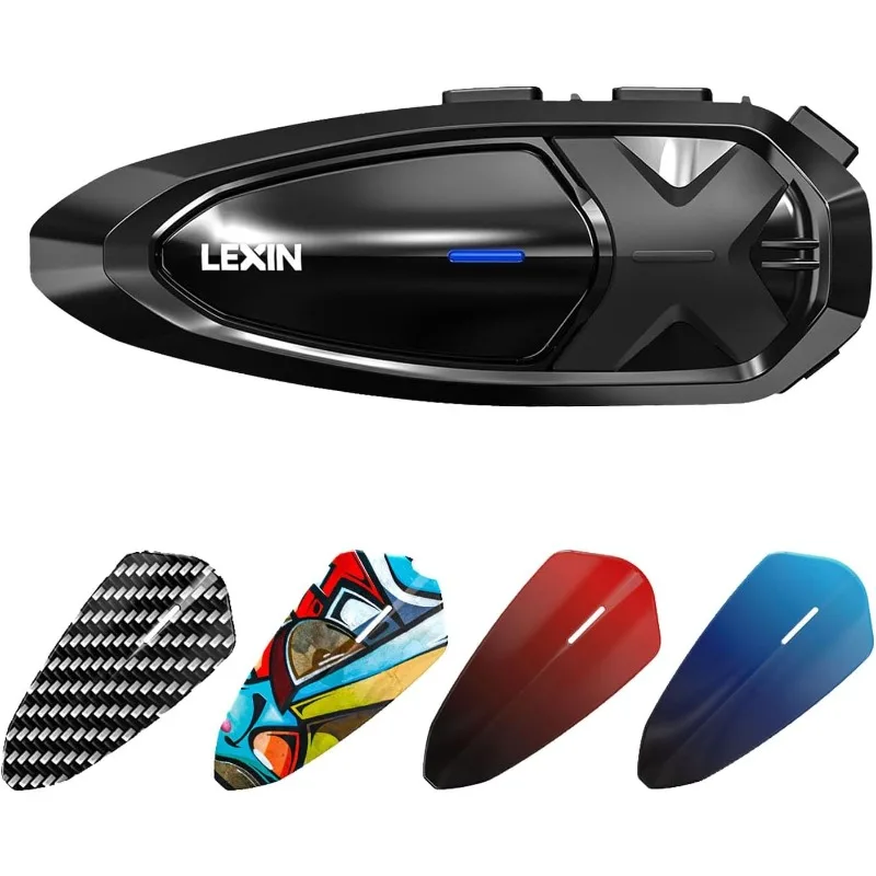 

Motorcycle Bluetooth Headset, 10 Riders Helmet Communication System, Group Intercom w/Audio Multitasking/Loud Speakers