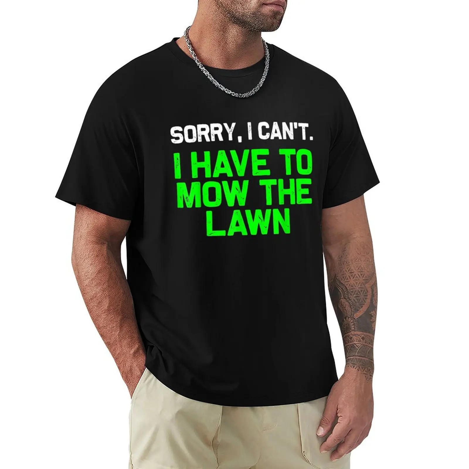 

Funny Lawn Mowing Grass Cutting Mower Dad Father T-Shirt anime shirt graphics Aesthetic clothing black t-shirts for men